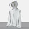 Raw yarn sunscreen clothing women's removable brim men's ice silk UPF + UV protection outdoor fishing sunscreen clothing