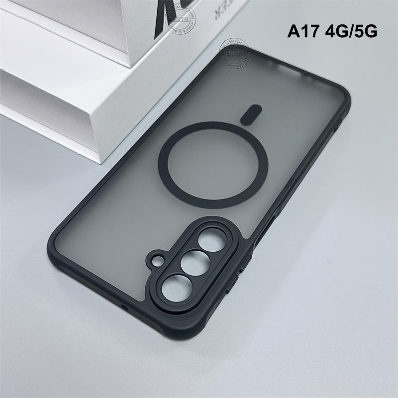 Voor Samsung Galaxy A05 A05s A06 A14 A15 A16 A26 A35 A36 A54 A55 A56 A07 A17 5G 4G Schokbestendige Bumper Magnetische Hoes Pantser Cover