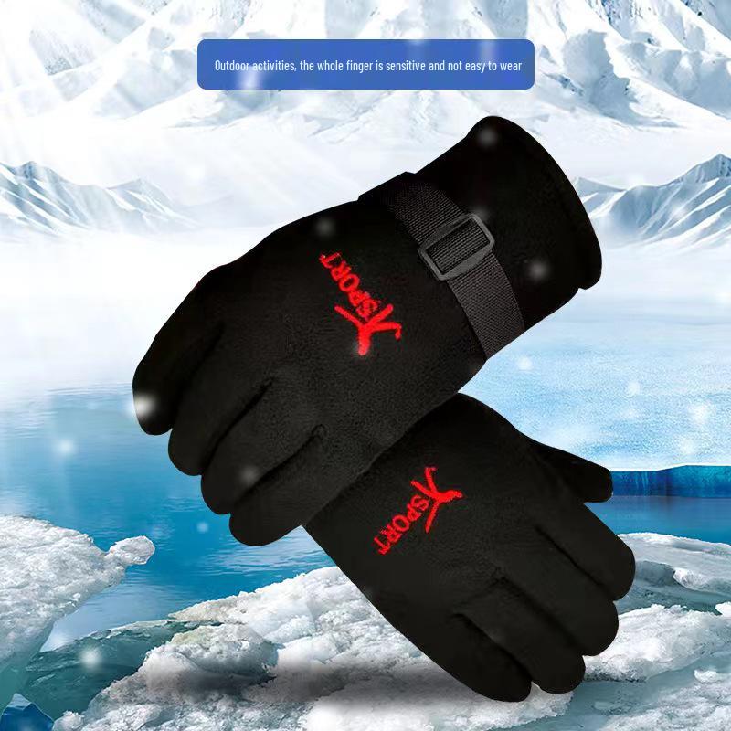 Winter Thick Fleece Men's & Women's Motorcycle Riding Gloves