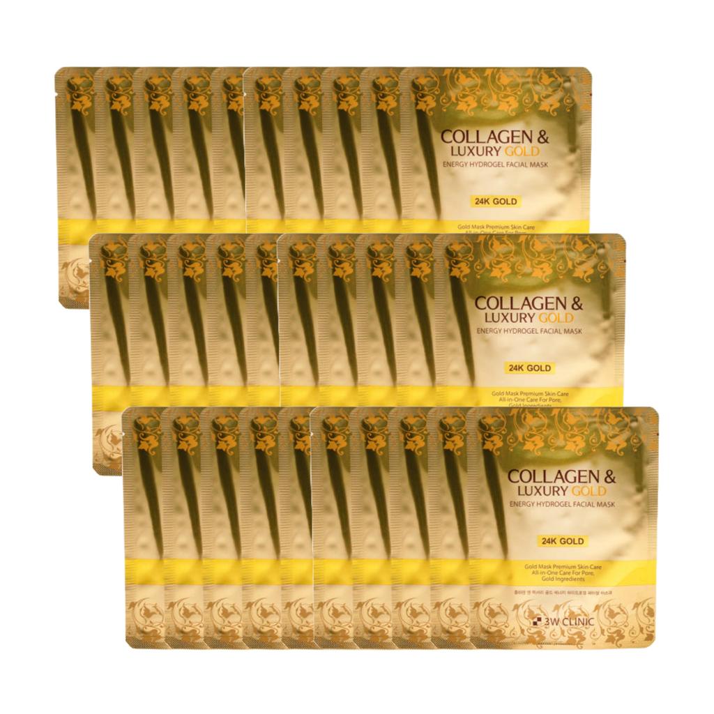 3w Clinic Kolagenowa Luksusowa Złota Energetyzująca Maska Hydrożelowa do Twarzy 30g*5szt. (4 Opcje)