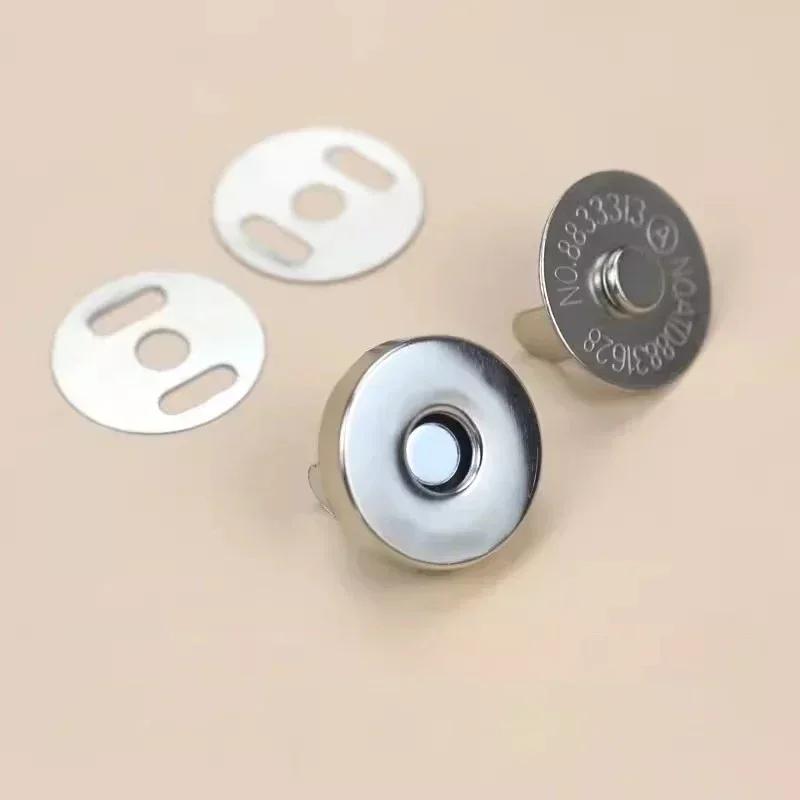 

Invisible Magnetic Fastener No-stitch Bag Metal Buttons Purse Wallet Coat Handbags 14/18mm Mini Buckle Luggage Parts Accessories 1.4cm 1set серебряный