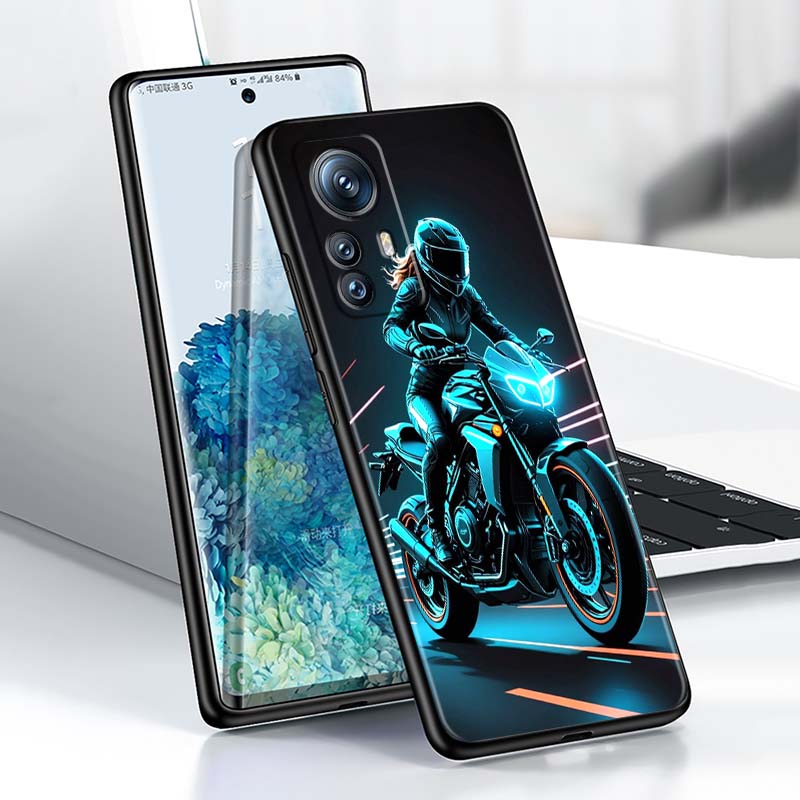Model Rider Cool For Xiaomi Mi 15 14 13 13T 12 12T 12S 11 11i 11T Pro Ultra Lite 5G Black Soft Phone Case