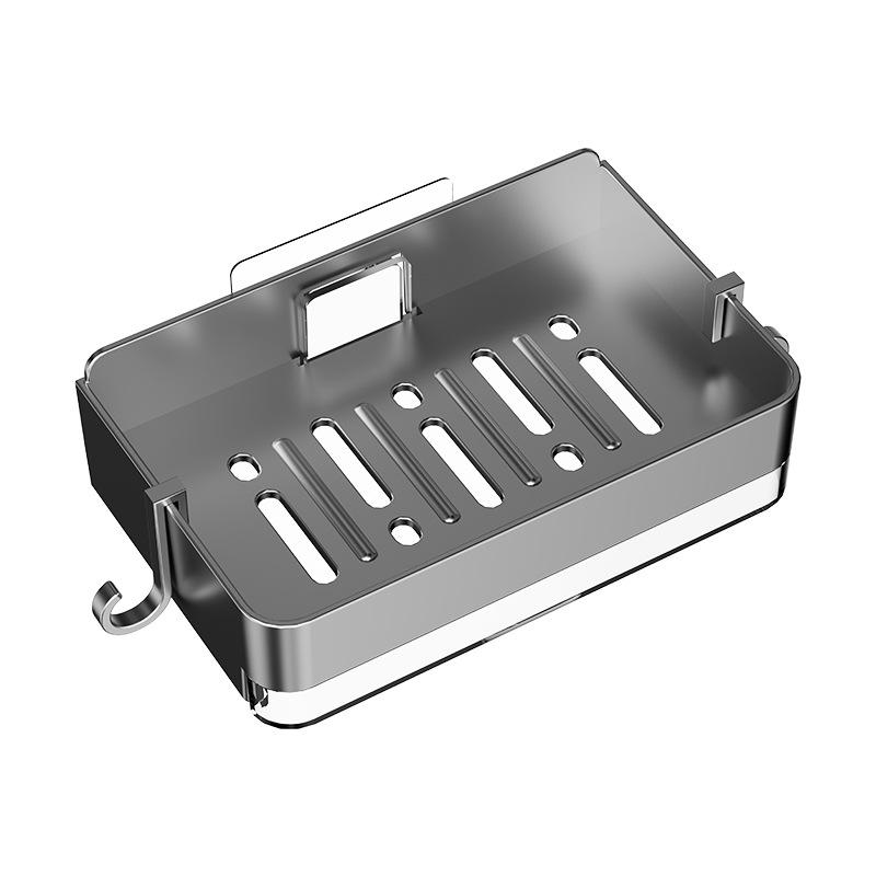 Wall-Mounted Double-Layer Soap Dish and Bathroom Rack - Punch-Free Drainable Design