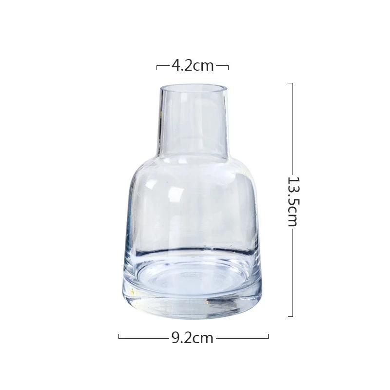 

Классическая стеклянная ваза для цветов - Черно-синий прозрачный дизайн с травой, Домашний декор A-Clear