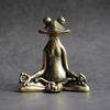 Meditation Fog Incense Stick Holder Vintage Metal Sitting Frog Incense