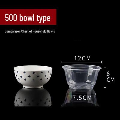 ZISIZ Disposable Plastic Round Meal Bowl