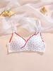 Sweet love girl underwear student high school student small chest gathered bra women's no steel ring breathable triangle cup bra