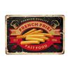 1pc Sandwiches Dlicious Burgers Pizza Hot Dog Fast Food Metal Signs, Retro Wall Decor for Home Kitchen Restaurant Bar 12x8 Inch