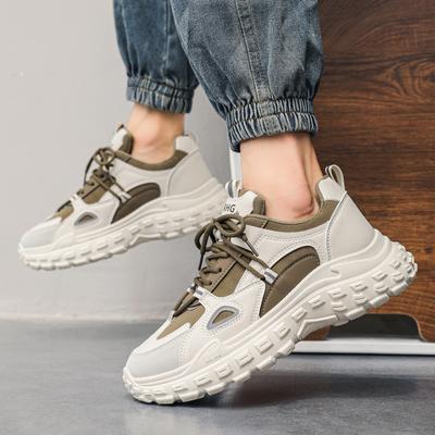 Thick Bottom Anti-slip Fashion Sneakers Breathable Comfort Shoes Men Trendy Hundred Casual Running Shoes Chunky Tenis Hombres