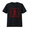 Kalvarienkreuz Christlich Orthodox Mönchssymbol Print T-Shirt Streetwear Gotischer Stil Vintage Dehnbar Lässig Weich