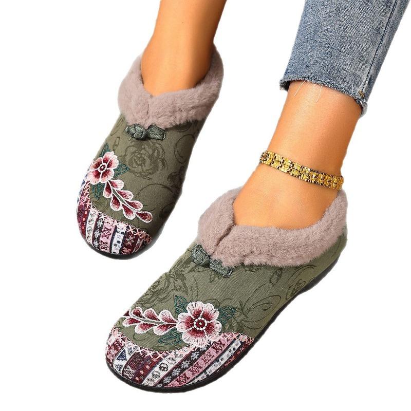 Old Beijing cloth shoes cotton shoes embroidered bag heel middle and old Mao Mao shoes warm and comfortable soft-soled mother cotton shoes