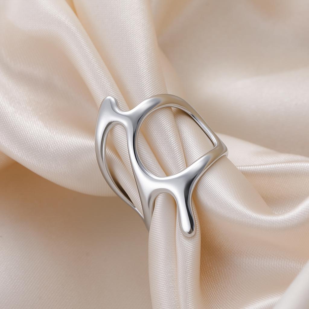 Cazador Adjustable Geometric Rings for Women Stainless Steel Punk Y2K Jewelry Gold Plated Open Finger Rings 2026 Trend