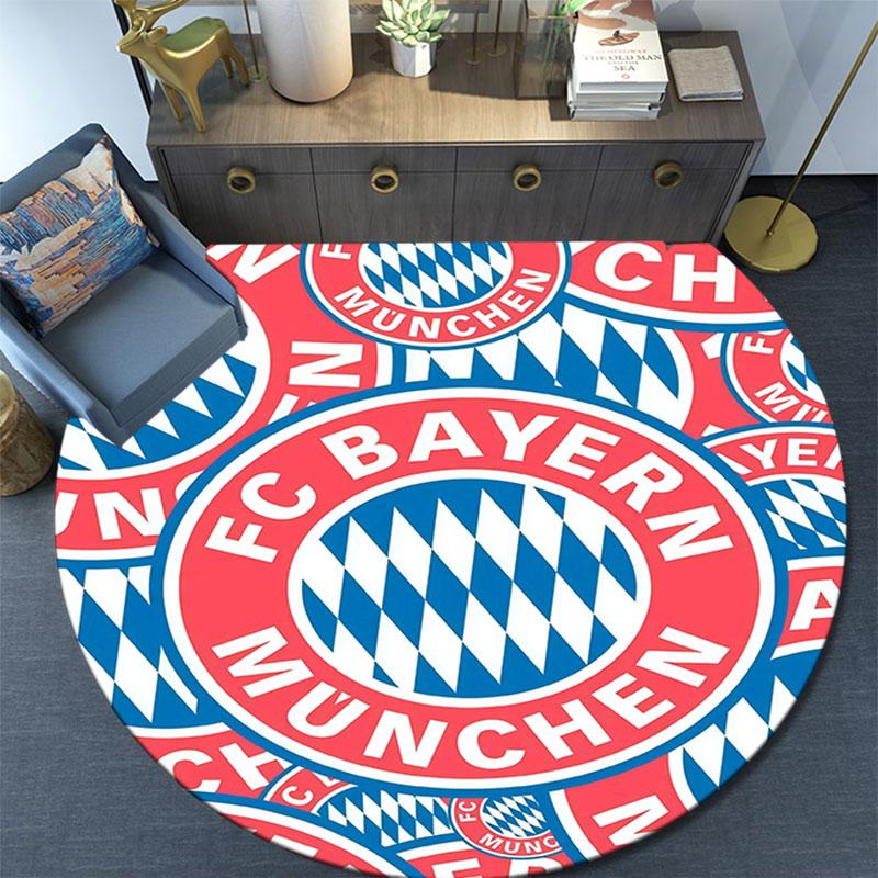 Bayern Munich Pattern Round rug,Carpet Rug for Living Room Bedroom Playroom ,Non-slip Floor Mat,Holiday Gifts and Birthday Gifts.