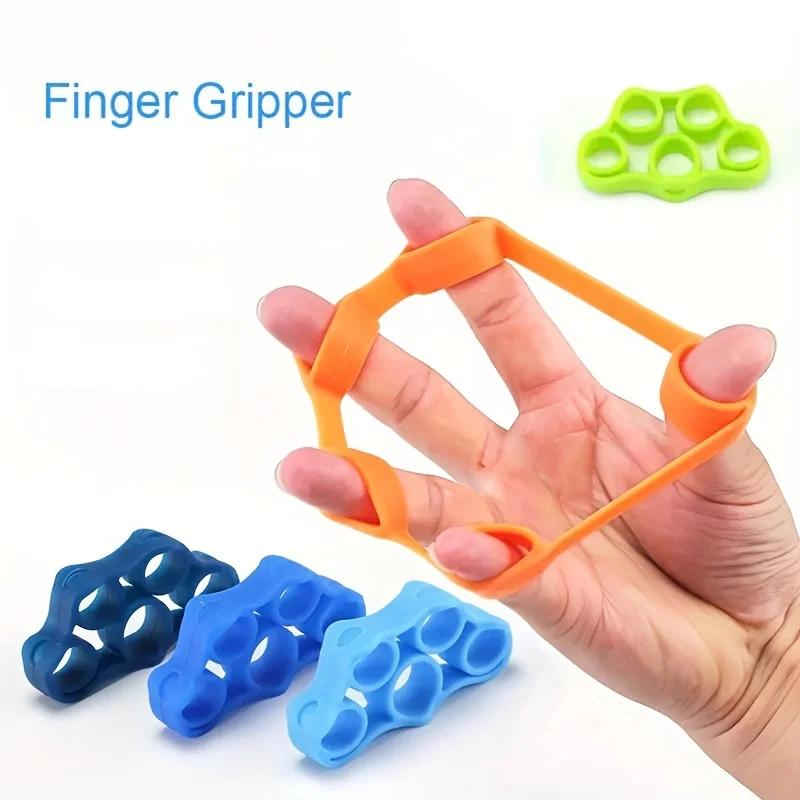 Finger Training Resistance Band-Silicone Hand Grip Strengthener - Portable Finger Expander for Hand and Finger Strength Training