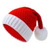 Bonnet de Noël à Pompon Laine Nouveaux Accessoires de Noël Cadeau Bonnet Tricoté Laine Femmes