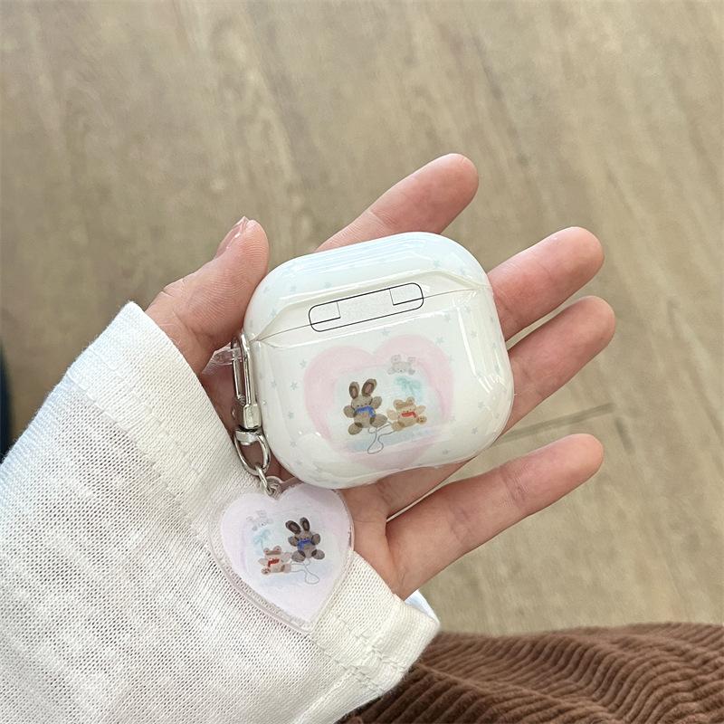 Star love bear rabbit AirpodsPro1 earphone case for Apple 1/1/1 generation wireless bluetooth case
