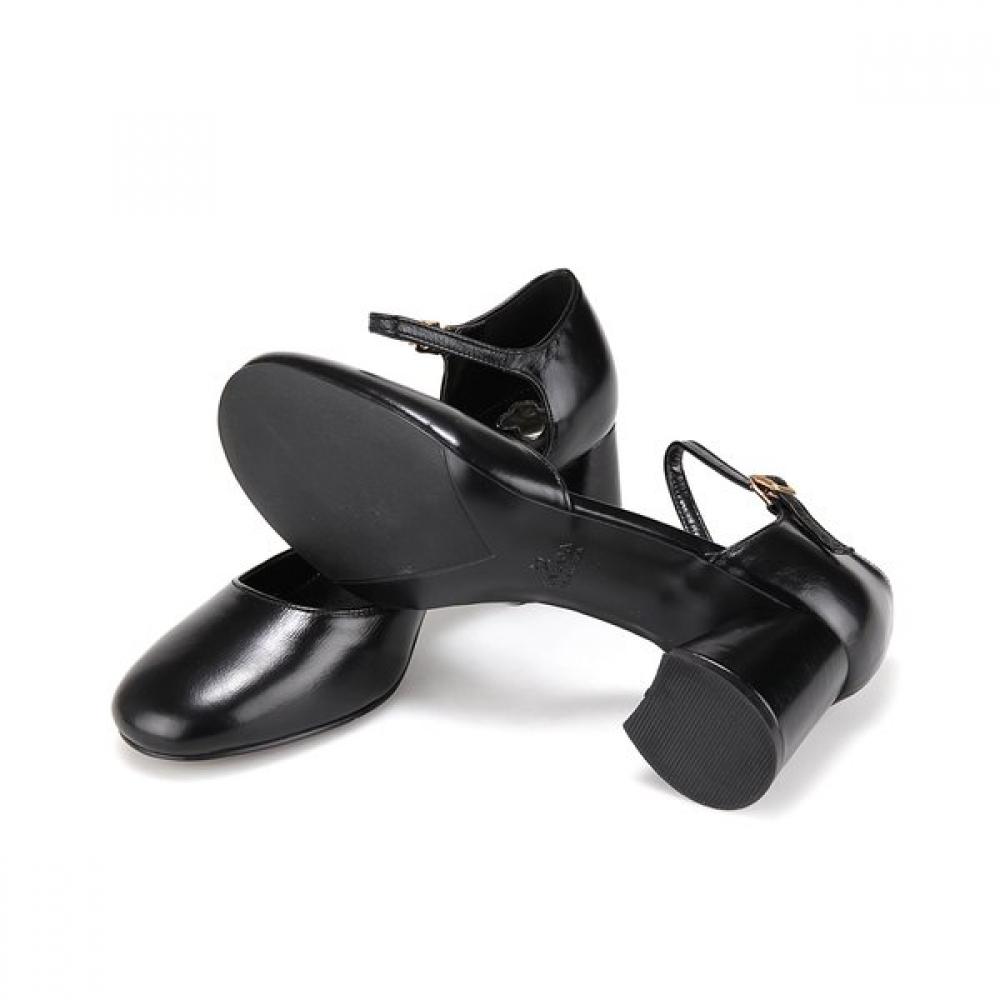 Barbara Leather 6cm Strap Pumps Bbi207bk