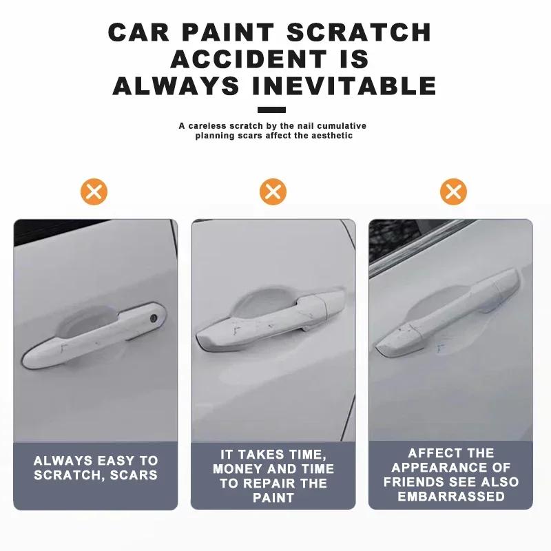 Car Body Anti-Collision Protection Strip Auto Door Handle Bowl Anti-Scratch Sticker For Toyota Camry corolla crown Auris C-HR