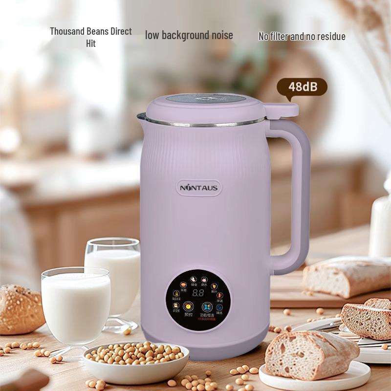 Jin Zheng Automatic Silent Soy Milk Maker: Multifunctional, No-Residue, Filter-Free Cleaning, and Insulated.