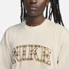 Nike Daily Vintage Series Letter Logo Print Plaid Casual Sports Spliced Comfortable Crew Neck Pullover Short Sleeve Drop Shoulder T-Shirt FB2736-110