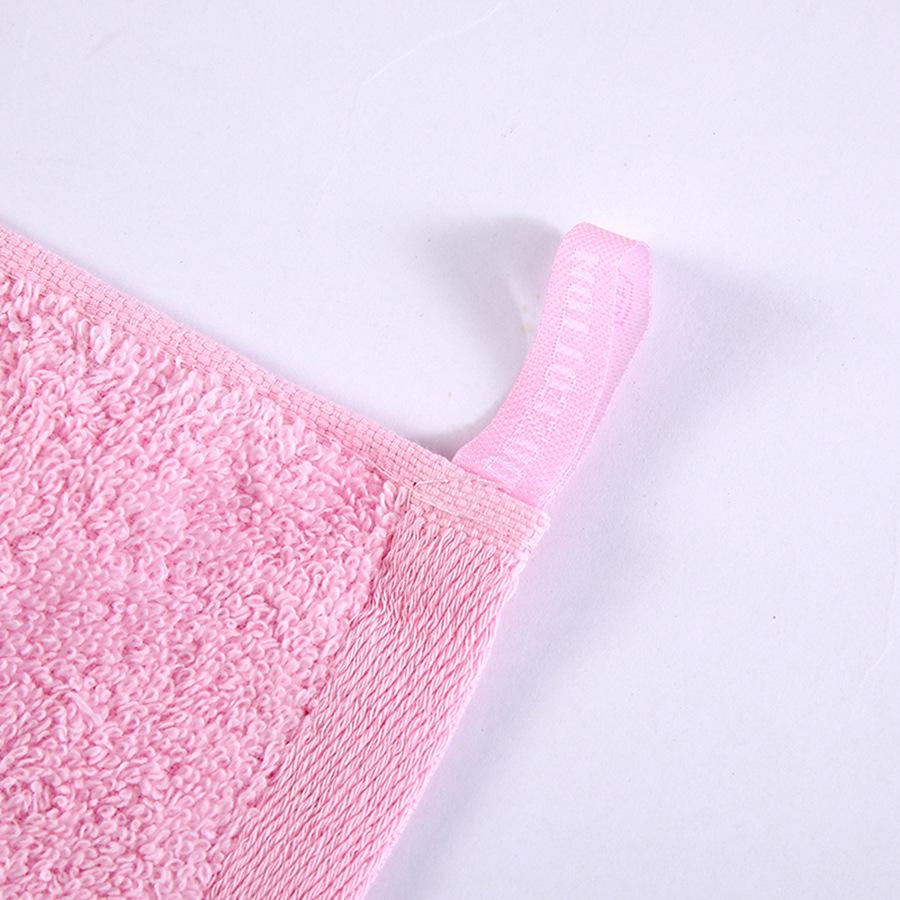 Solid Color Pure Cotton Absorbent Hanging Face Towel: Quick-drying, Thin Square Design for Household Use