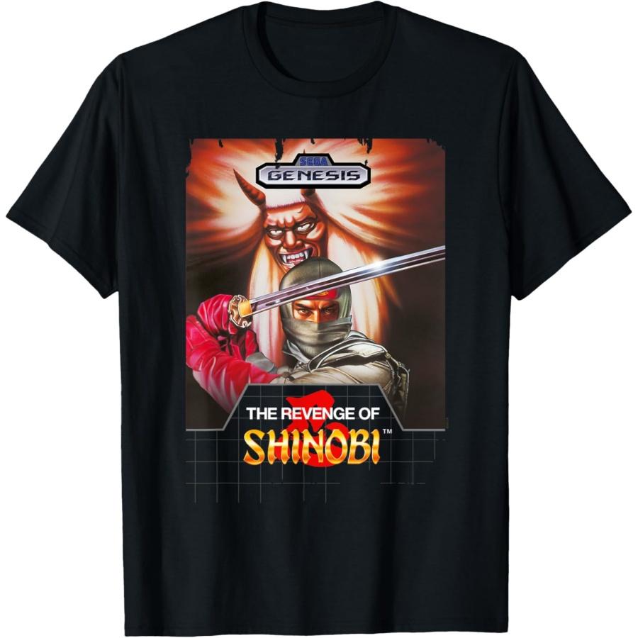 The Revenge of Shinobi ключевой арт видеоигры SEGA Genesis Футболка(1) S чёрный