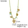 CARLIDANA Elegant Stainless Steel Hand-woven Rope Chain Flower Starfish Heart Sea Pendant DIY Charm Bracelet Necklace for Women