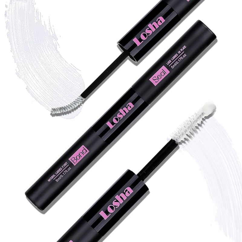 Losha Клей-закрепитель для ресниц Водонепроницаемый 2 в 1 Белый Клей для пучков ресниц Сильная фиксация Клей для пучков ресниц Сделай сам дома (SJ-White) White Glue