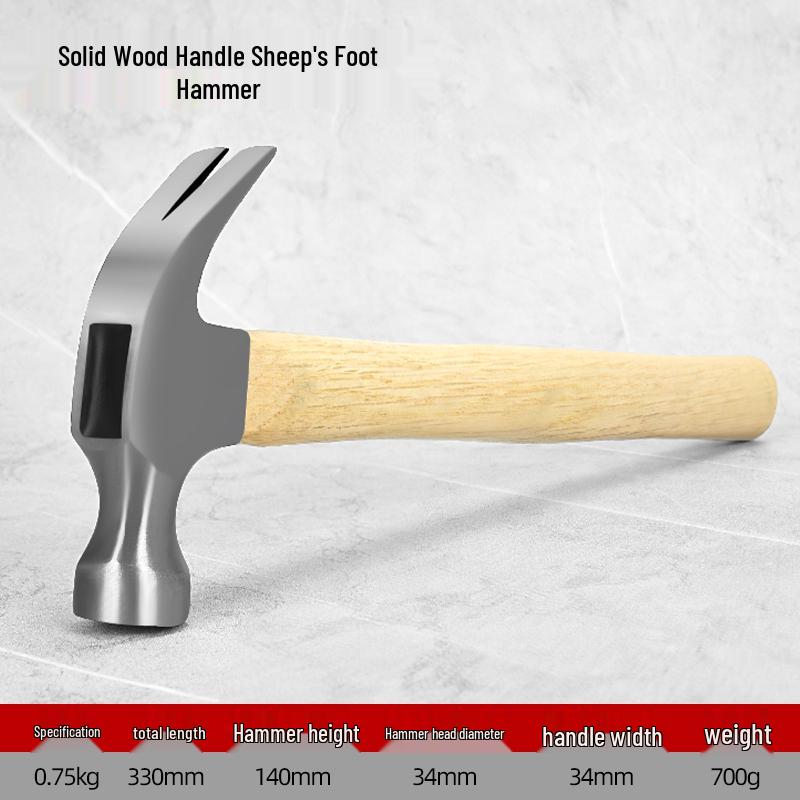 Młotek ciesielski wielofunkcyjny: Kompaktowe Stalowe Narzędzie do Obróbki Drewna i Użytku Domowego