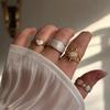 Stainless Steel French White Enamel Rings For Women Drip Glaze Romantic Elegent Girl Ring Daily Wear Sweet Y2K Jewelry No Fading