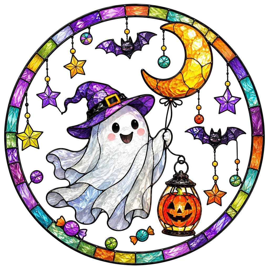 Halloween Witch Static Cling Window Decals Moon Decor 3030 Cm