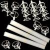 10/50 Pcs Transparent Balloon Stick Stand With Cup Plastic Macaron Balloons Holder Cup Wedding Birthday Party Decoration