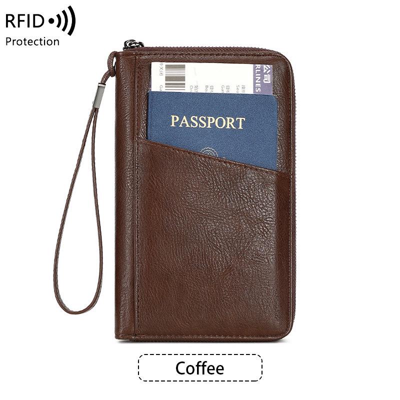 RFID Anti-Magnetic Passport and ID Zipper Wallet