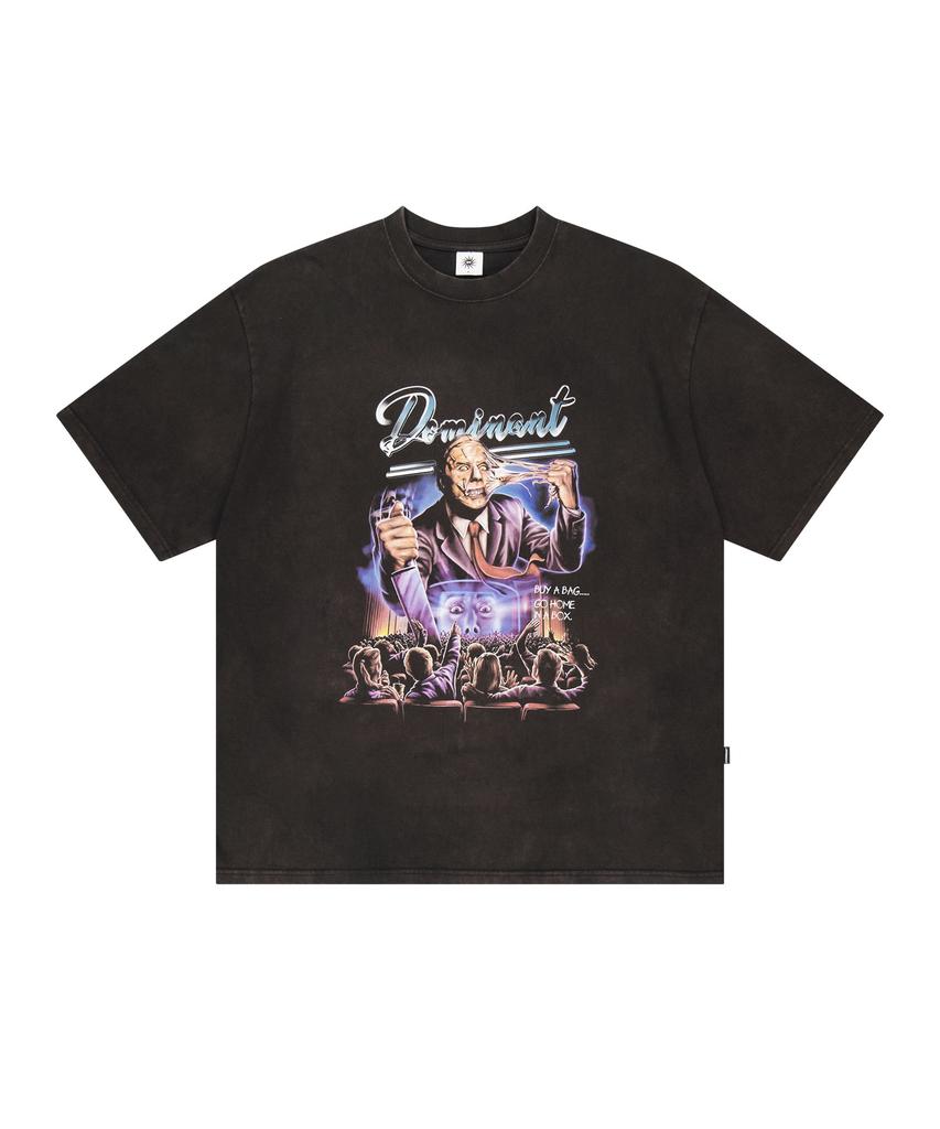 DOMINANT Vintage Washing Popcorn Tee Black