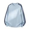 VUUG American Casual Crewneck Colorblock Striped Sweatshirt