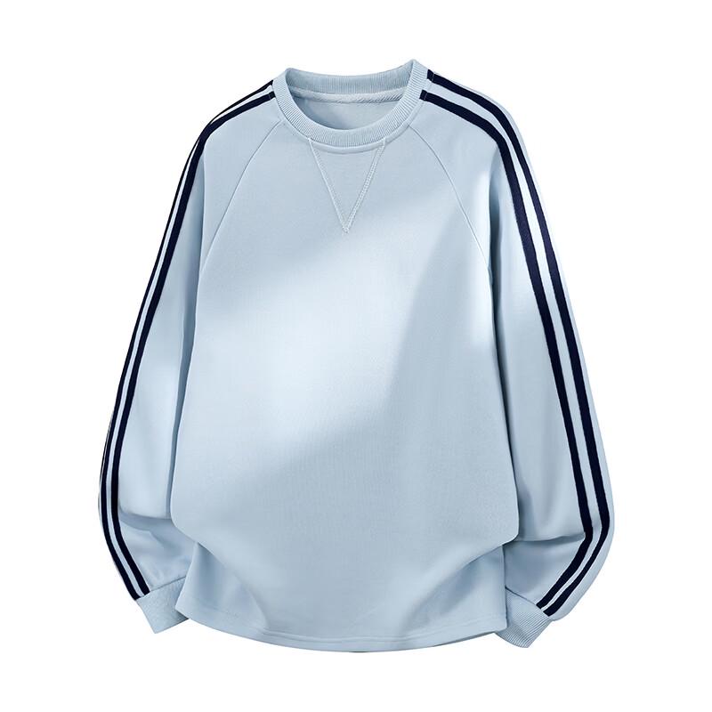 VUUG American Casual Crewneck Colorblock Striped Sweatshirt