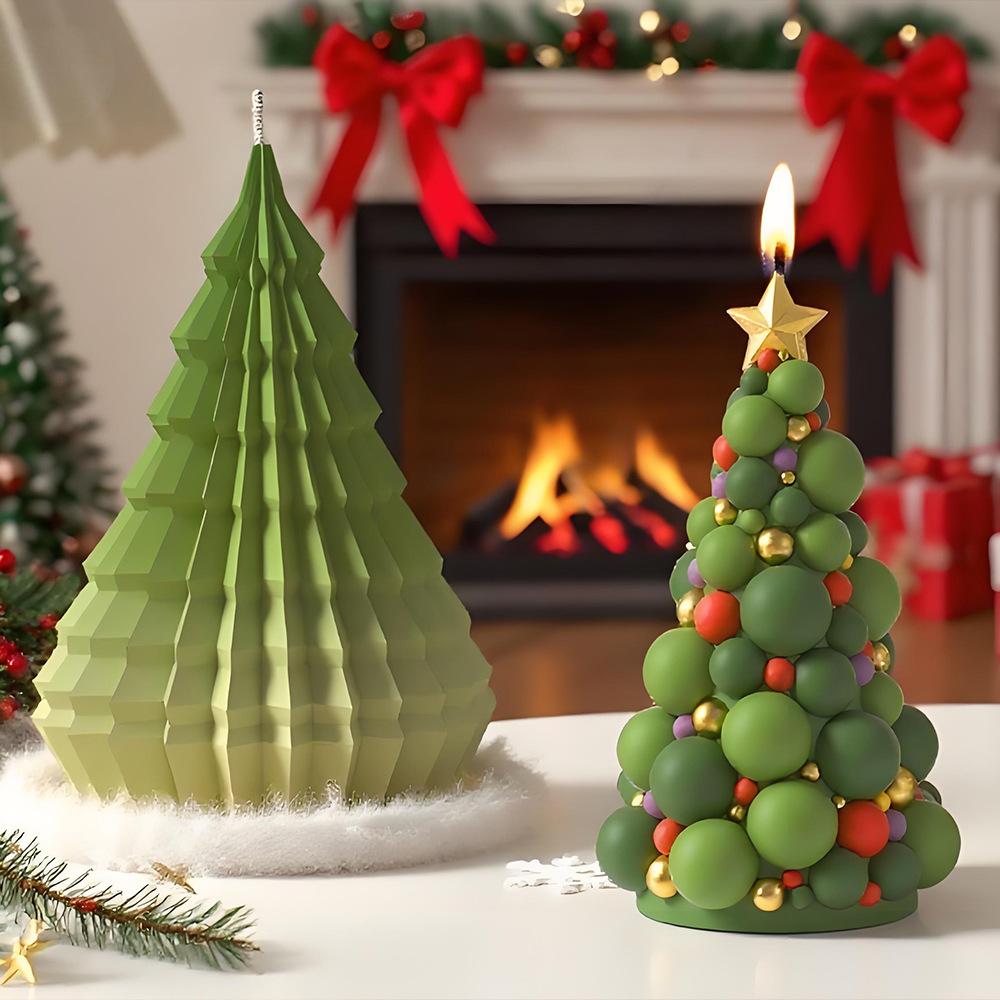 3D Weihnachtsbaum Kerzen Silikonform Handgemacht DIY Weihnachtsbaum Epoxidharzform Seife Kerzenherstellung Backwerkzeuge Feiertagsgeschenke