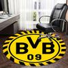 BVB,Dortmund Chair Mat Round Rug Office Carpet, Non Slip, Suitable for Living Rooms, Bedrooms Decor.1205016a