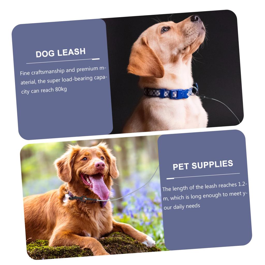 Sosoport Dog Leash with Steel Pet Walking Suitable for and Large Breeds Wire, Handle, Anti-Chew Rope, Dogs, Small, Medium,