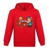 Kids Hooded Sweatshirt Dog Man Cartoon Comic Book Character Art Print Pullover Autumn Winter Casual Sport Wear for Children Daily Use