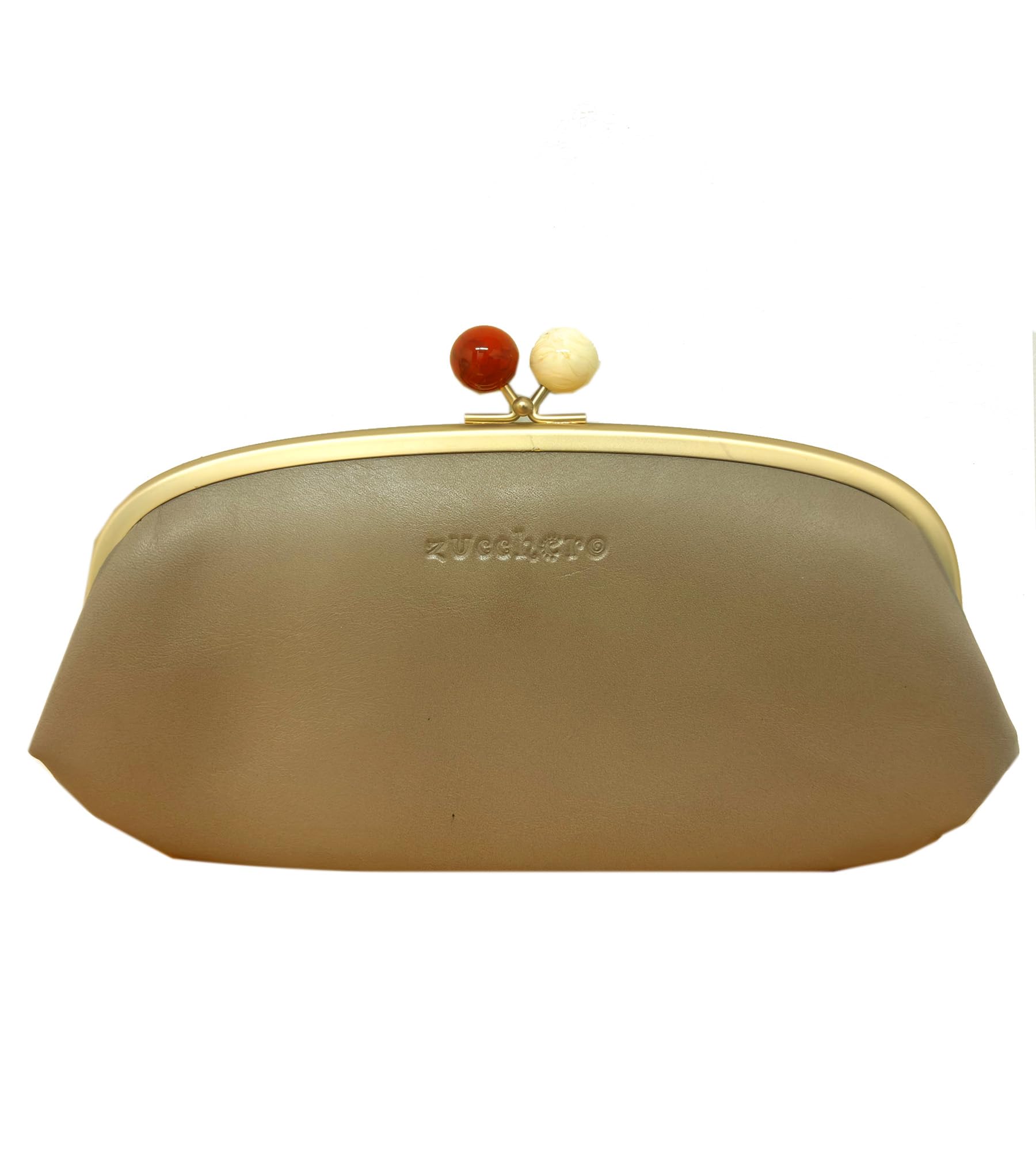 

ZUCCHERO Довгий Гаманець Жіночий, Натуральна Шкіра, Застібка, Тонкий, Місткий, Сірий, Зроблено в Японії 58057 сірий колір