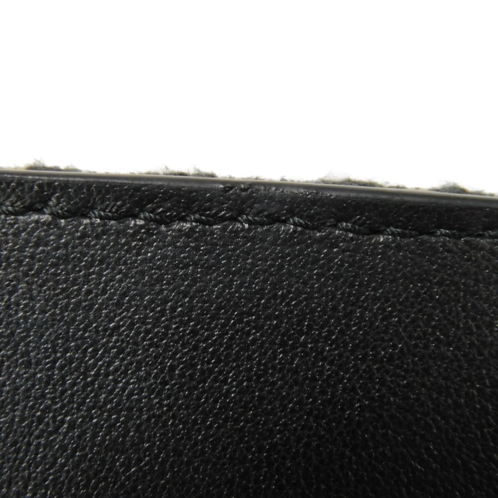 Used 10656 Oblique Jacquard Compact Wallet 2OBBC110YSE_H05E 7942 Black Japan Exclusive Logo Cotton Beige Unisex from