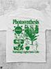 90s Retro Botany Science Pattern T-Shirt, Featuring a Photosynthesis Print, Perfect for Plant Biolog