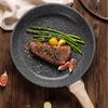 CAROTE Flachbodenpfanne, Steakpfanne, Antihaftpfanne für den Heimgebrauch, Titanpfanne, Kleine Bratpfanne für Spiegeleier für Induktionsherd, 24cm ohne Deckel