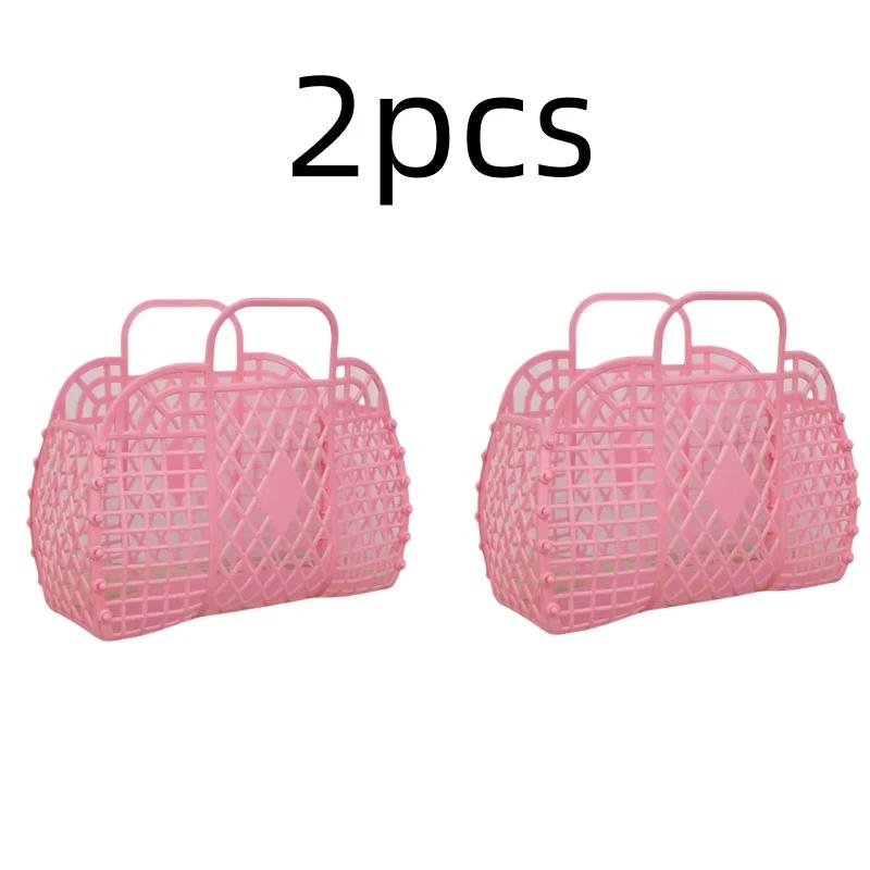 Detachable Shower Basket Plastic Bath Basket Bathroom Hollow Wash Storage Basket Shopping Basket