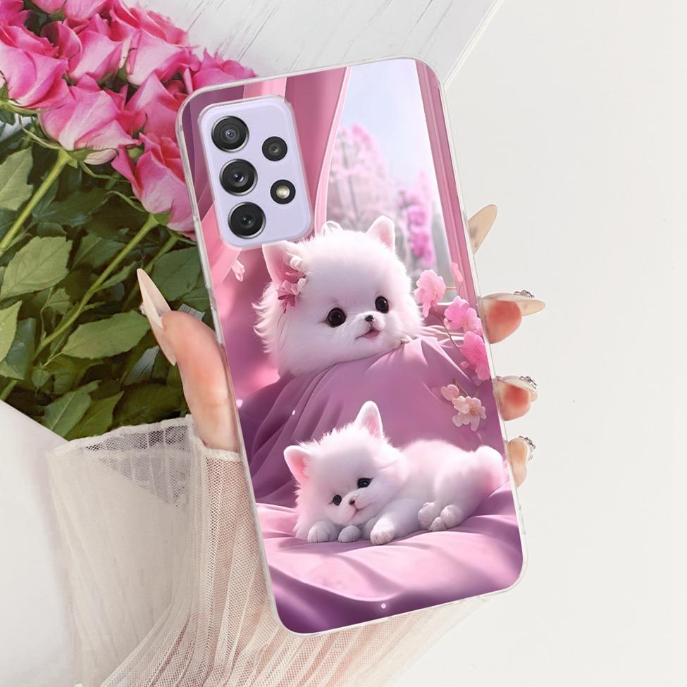 Transparent For Samsung Galaxy A72 4G Case Cute Fashion Flowers Funny Painted Casing For Samsung A72 4G SM-A725M SM-A725F Cover