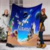 Personalized Custom Name Blanket - Astro Bot Print Design,Blanket for Sofa,Bed,Travel,Camping - Soft and Warm, Great Gift