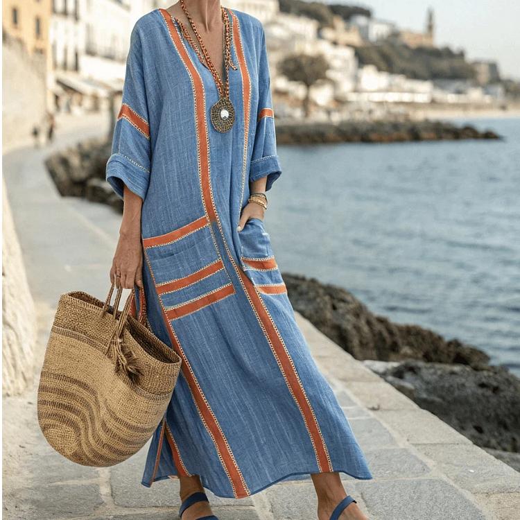 Vasaras Elegantas Liela Izmēra Kaftāna Maxi