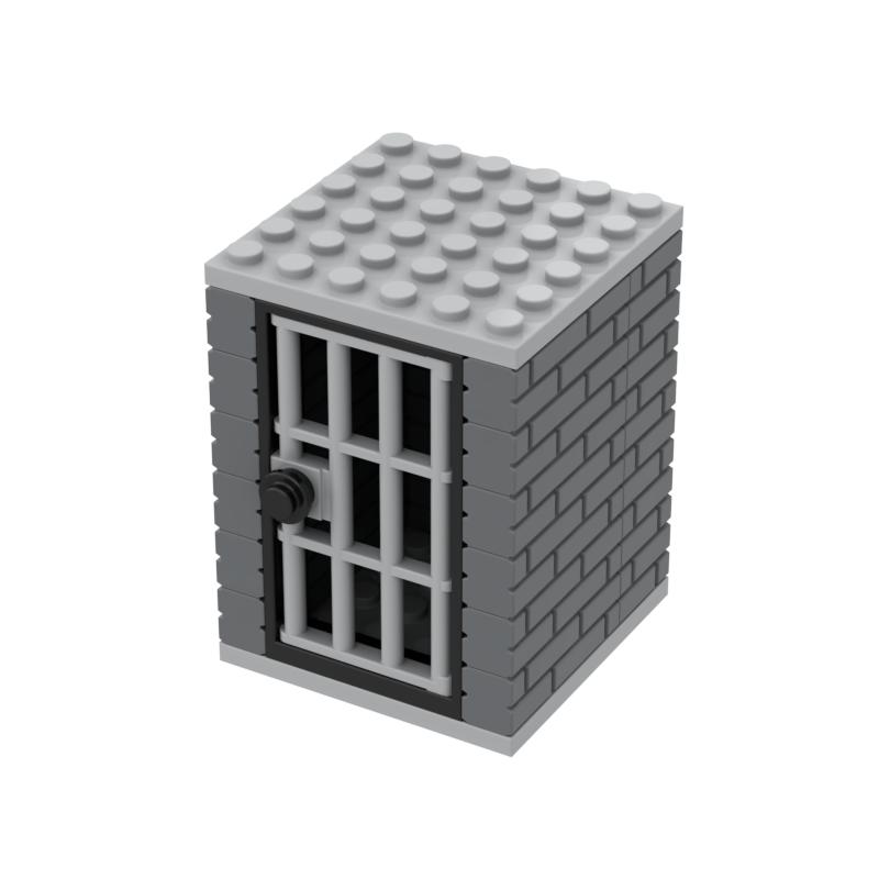 Jail Prison Cell Police Thief Building Blocks Toy Collection Kids Assembly Classic Brick Souvenir Decoration