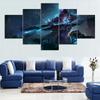 No Framed Canvas 5 Pcs World of Warcraft Game Beauty Archer Wall Art Posters Picture Paintings Home Decor Living Room Decoration